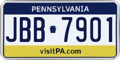 PA license plate JBB7901