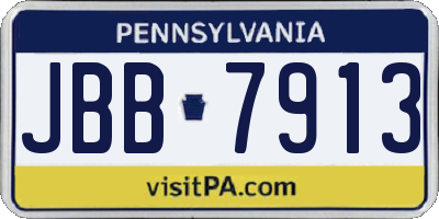 PA license plate JBB7913