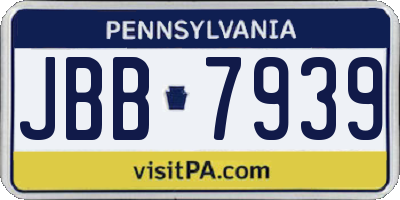 PA license plate JBB7939