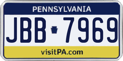 PA license plate JBB7969