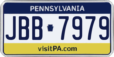 PA license plate JBB7979