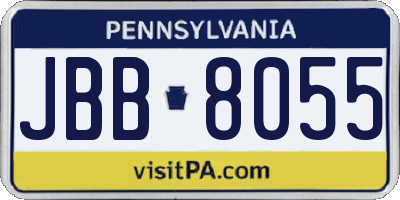 PA license plate JBB8055