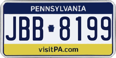 PA license plate JBB8199