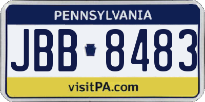 PA license plate JBB8483