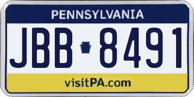 PA license plate JBB8491