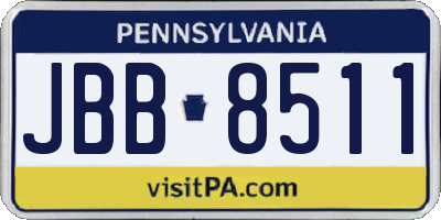 PA license plate JBB8511
