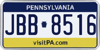 PA license plate JBB8516