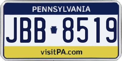 PA license plate JBB8519