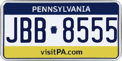 PA license plate JBB8555