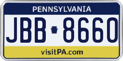 PA license plate JBB8660