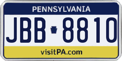 PA license plate JBB8810