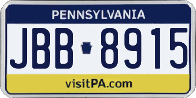 PA license plate JBB8915