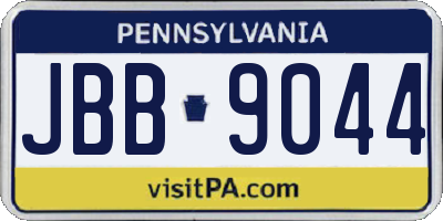 PA license plate JBB9044
