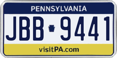 PA license plate JBB9441