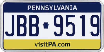 PA license plate JBB9519