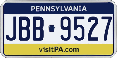 PA license plate JBB9527