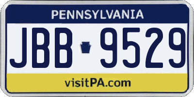 PA license plate JBB9529