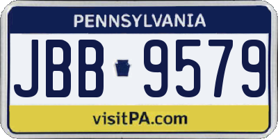 PA license plate JBB9579