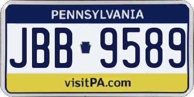 PA license plate JBB9589