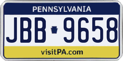 PA license plate JBB9658