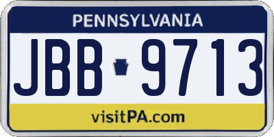 PA license plate JBB9713