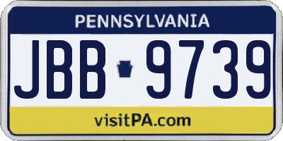 PA license plate JBB9739