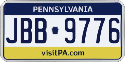 PA license plate JBB9776