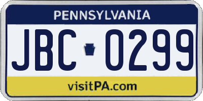 PA license plate JBC0299