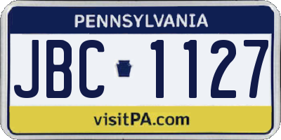 PA license plate JBC1127