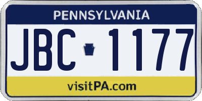 PA license plate JBC1177