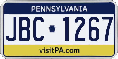 PA license plate JBC1267