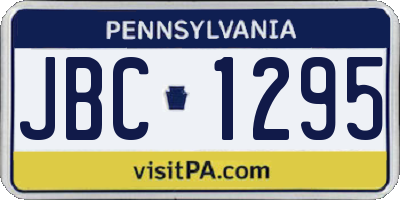 PA license plate JBC1295