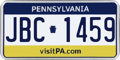 PA license plate JBC1459