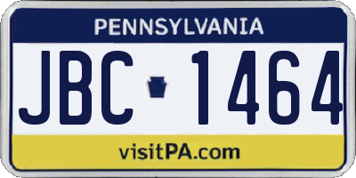PA license plate JBC1464