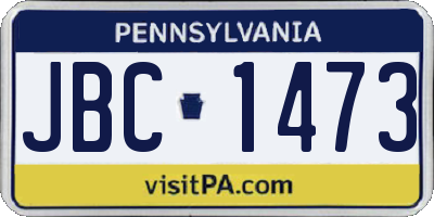 PA license plate JBC1473