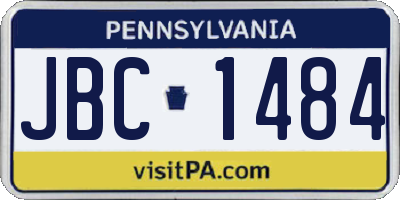 PA license plate JBC1484