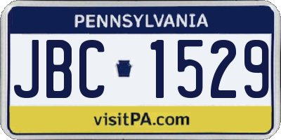 PA license plate JBC1529