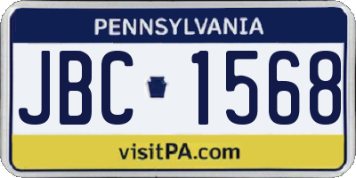 PA license plate JBC1568