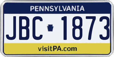PA license plate JBC1873