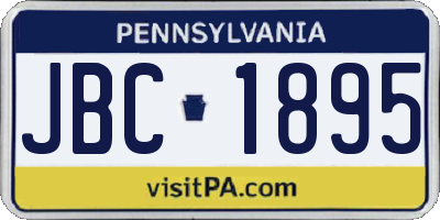 PA license plate JBC1895