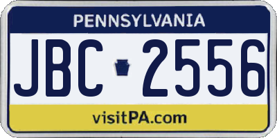 PA license plate JBC2556