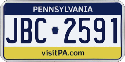 PA license plate JBC2591