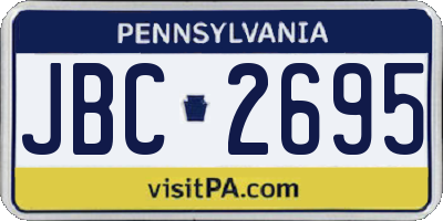 PA license plate JBC2695