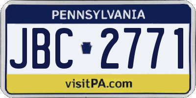 PA license plate JBC2771