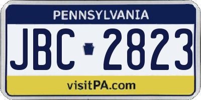 PA license plate JBC2823