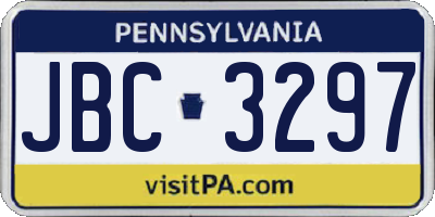 PA license plate JBC3297