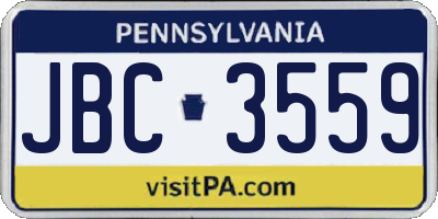 PA license plate JBC3559