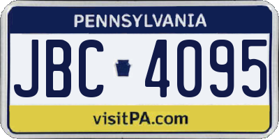 PA license plate JBC4095