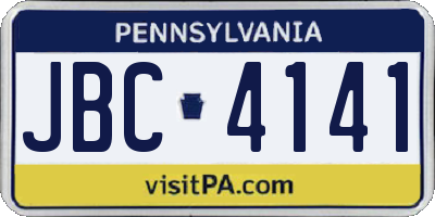 PA license plate JBC4141