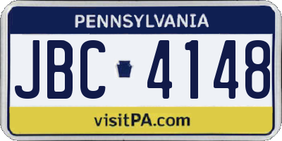 PA license plate JBC4148